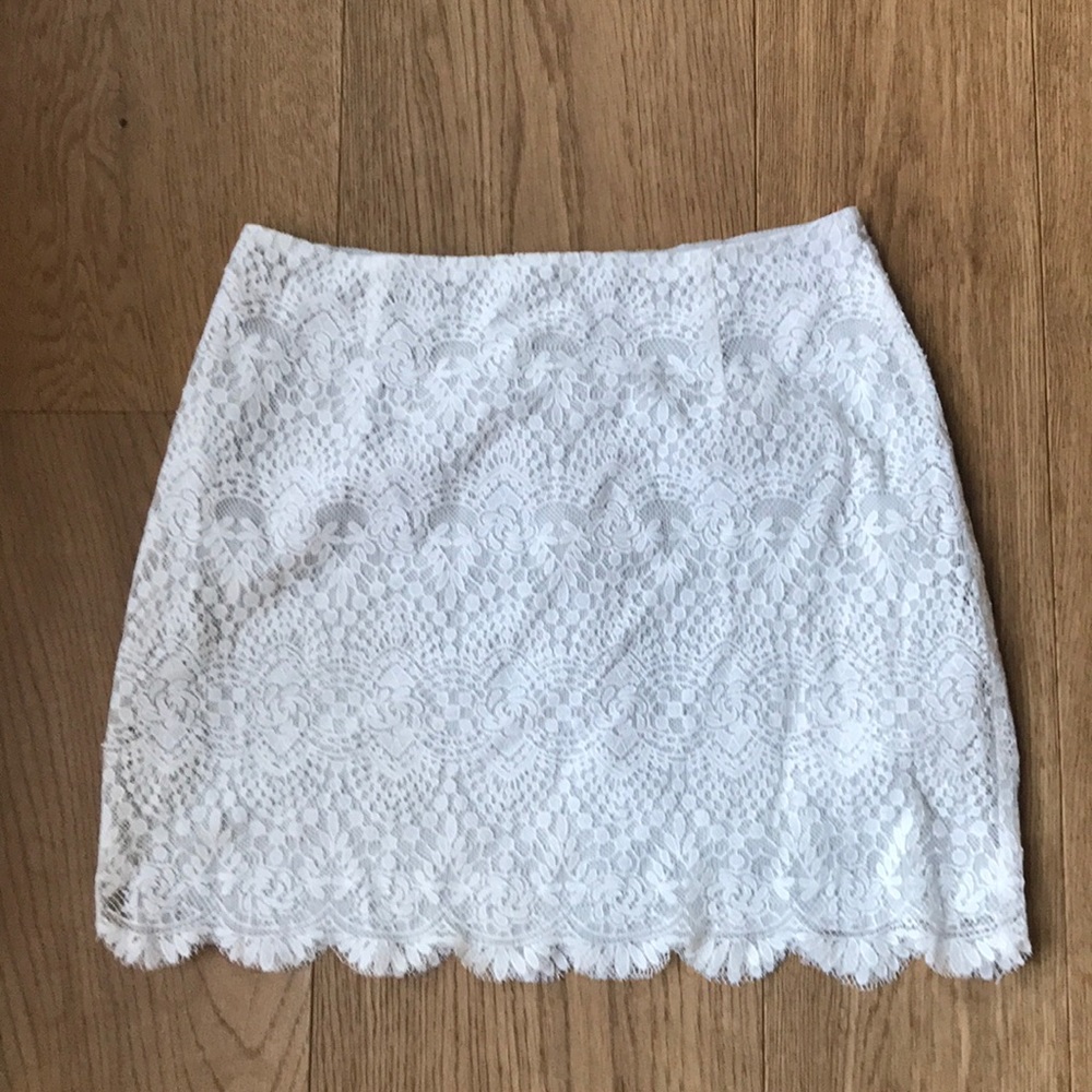 Pins and Needles from Urban white lace mini skirt2